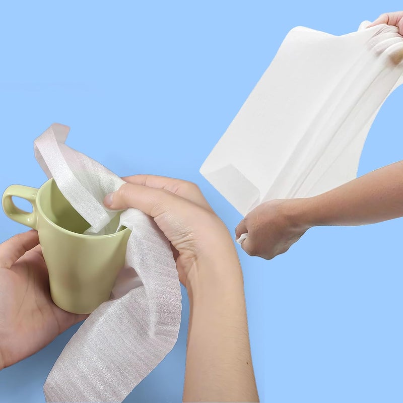 WRAPPING MAILERS SOLUTION 100 Pack Foam Sheets 12"x12", Moving & Packing Supplies, Protect Mug, Cup, Glasses, & Dishes. - Image 2